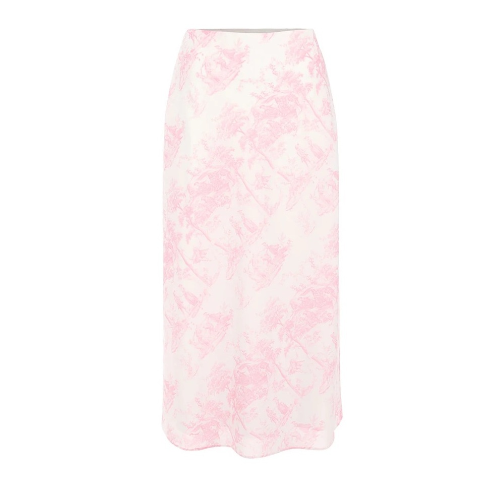 Maison Amory Romance Slip Skirt In Pink Luxembourg Size 4XL